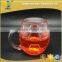 600ml Football Design Clear Glass Mason Jar