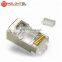 MT-5053B Fully Stocked Gold Plated RJ45 8P8C STP Connector Cat6 Metal Shield Plug
