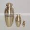 pink coloured shiny finished metal urns