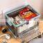 stackable bins storage container two sides drop open door toys sundries and clothes storage organizer container box bin