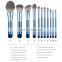 Makeup Brushes Set 11 pcs Blue wood handle Professional Makeup Brush Kit Foundation Powder Eyeshadow Brush