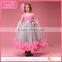 Pink and grey long feather sundress with party for 1-9 years