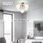 HUAYI Hot Selling Iron Glass Hotel Room Nordic Modern E27 Ceiling Hanging Pendant Light Chandelier
