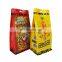 Kraft paper stand-up printed pouch flat bottom plastic zipper bag packaging snack food grade aluminum foil paper window pouches