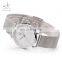 SHENGKE Full Sliver Women Wrist Watches K0049L Girls Mesh Band Watch Ultra Ladies Handwatch Bracelet Watch