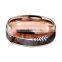 2020 Fashion Trendy Simple Casual Sporty Stainless Steel Rose Gold Arrow Wood Grain Ring for Men Women Jewelry Never Rust Rings