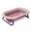 Wholesale anti slip plastic foldable folding Portable deep freestanding Silicone baby Pet Dog Bath Tubs