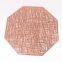 Cheap Metallic Golden Silver Rose Gold Colored Octagonal PVC Place mats For Wedding Dinning Table