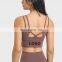Custom Sexy Straps Beauty Back Sports Fitness Bra Women Long Line Double Straps Shockproof Gym Yoga Wear Apparel