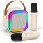 Wholesale Music Small TWS Smart RGB Lights Wireless Bluetooth Speaker with Microphone Small Karaoke Player for Kids