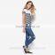 2016 fashion women new arrival t shirt stripe for girls TS098