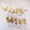 Non-toxic Gold Number Candles 0-9, Bulk Decor for Kids' Birthday Cakes