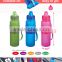 Best Selling Products 650ml 22oz BPA Free Foldable Silicone Water Bottle