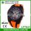 LP7641 2016 lcd multipal time zone plastic waterproof watch