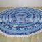 Round Beach Towel Elephant Yoga Sheet Boho Throw
