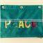 Osini Custom Colorful 3-ring Binder Letters Embroidery Canvas Pen Pouch Pencil Case Traving Bag for School &office & Girl
