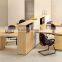 foshan simple 3 person workstation round office table and chair price(SZ-WST620)