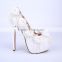 White Color Wholesale Women Dress Shoes Bride Wedding Dress Shoes for Bridal Shower