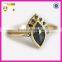 American style 18K yellow gold plated engagement ring, custom marquise black onyx gemstone wedding ring