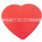 Hot Sale FDA and LFGB Food Grade Colorful Heart Shape Non-sick Silicone Table Mat & Silicone Placemat