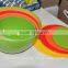 Plastic Salad Bowl Set of 4 with Colorful Lids