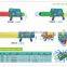 4Head Spray WATER GUN(55*17.5*4CM)(6PC/DISPLAY), Drift PLay water cannon