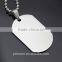 Wholesale Cool Military Army Style Stainless Steel Polished Dog Tag Charm Pendant
