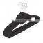 Top grade Velvet flocked hanger with multi-function non slip 42Cm length black luxury hanger wholesale