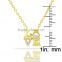 Hot Sale Sterling Silver Gold Plated Love Letter Necklace Wholesale