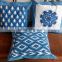 100 % Cotton Colorful blue indigo hand block printed cushion covers home decor