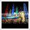 outdoor Christmas light sculpture tower