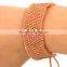 2016 new cheap bohemian gypsy jewelry orange color beads handmade bohemian bracelet