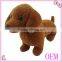 custom stuffed plush brown standing dog toys
