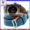 Genuine Leather Double Tour Replacement Watchband with Adapter Clasp for iWatch Apple Watch Band 38mm 42mm