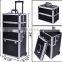 black color medium size aluminum trolley beauty case