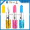 Cute Gift Crystal Lipstick Ballpoint Pen,Novelty School Pen Lipstick Shape Plastic Pens