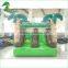 small size inflatable frost shape green slide , inflatable 2 lines water slides
