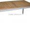 outdoor table with teak wood powder coated aluminum frame