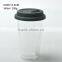 various size fashion double wall glass teapots with silicon lid for drink