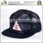 Custom black mesh cap black trucker cap
