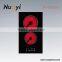 Convenient Black Ceramic Panel Large Induction Cooker with Knob Control