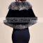 Classic Design Natural Real Mink Fur Stole / Russian Style White Fur Shawl