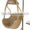 Rattan swing hanging chair with stand