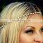 Women Fashion Simple Headband Rhinestone Pearls Head Jewelry Chain Headpiece Hair Band
