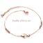 Fashion Womens Girls Stainless Steel Rose Gold Little Fish Pretty Chain Anklets
