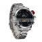WEIDE Wrist Watches Japan Double Movement Quartz Digital Watch Stainless Steel Men Fashion Sports LED Watch