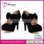 2015 Fashion New Vintage Style Woman Bowtie Lady Sexy High Heeled Dress Shoes