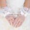 White Mesh Structure Satin Gloves Bridal Satin Gloves