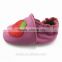 lovely soft sole pink baby leather shoes with berries design