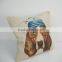Dog design digital printed throw decorative backrest cushion for bed/ sofa /chair/ car